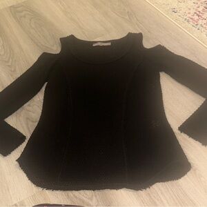 Lola & Sophie Off-the-Shoulder Sweater in Black